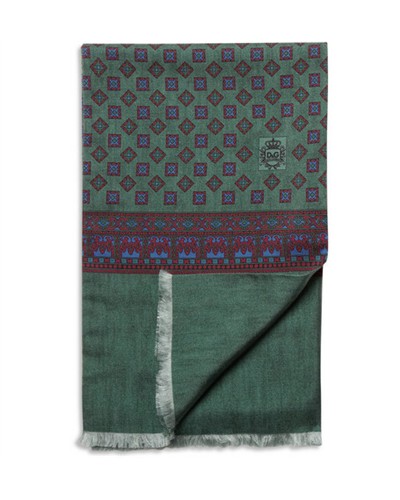 Printed Silk Scarf,Green