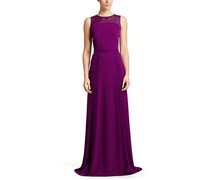 Abendkleid ´Dabina` mit Seiden-Besatz