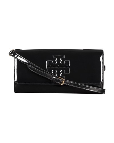 Lackleder Clutch Schwarz 