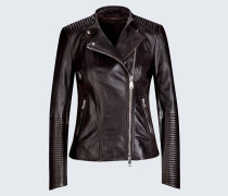 Lederjacke in Dunkelbraun