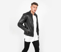 Herren Bikerjacke Nero schwarz (black)