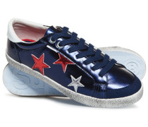 Super Sleek Logo Low-Top Sneaker blau