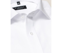 Langarm Hemd Comfort FIT Popeline Weiss Unifarben