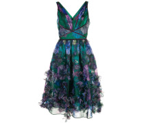 Midikleid mit Blumendetails - Grün