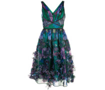 Midikleid mit Blumendetails - Grün