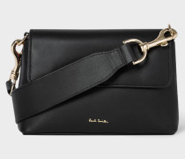 Black Leather Belt Bag With 'Swirl' Trims