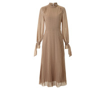 Midi Plissee Kleid mit Polka Dots