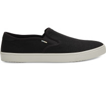 Schwarze Canvas Baja Slipper