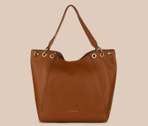 SHOPPER MERINO-LEDER BRANDY