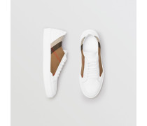 Sportschuhe aus Leder mit Karodetail
