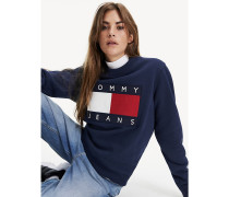 Cropped Fit Sweatshirt mit Flag