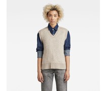 Structure Loose Knitted Pullunder