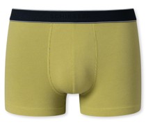 Schiesser Shorts Modal gestreift lime/dunkelblau