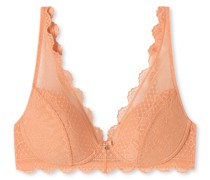 Schiesser Soft BH ohne Bügel Allover-Spitze pfirsich