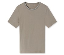 Schiesser Shirt kurzarm Organic Cotton Streifen grau