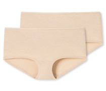 Schiesser Shorts 2er-Pack Organic Cotton sand