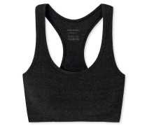 Schiesser Bustier mit Cups Doppelrippe Racerback anthrazit