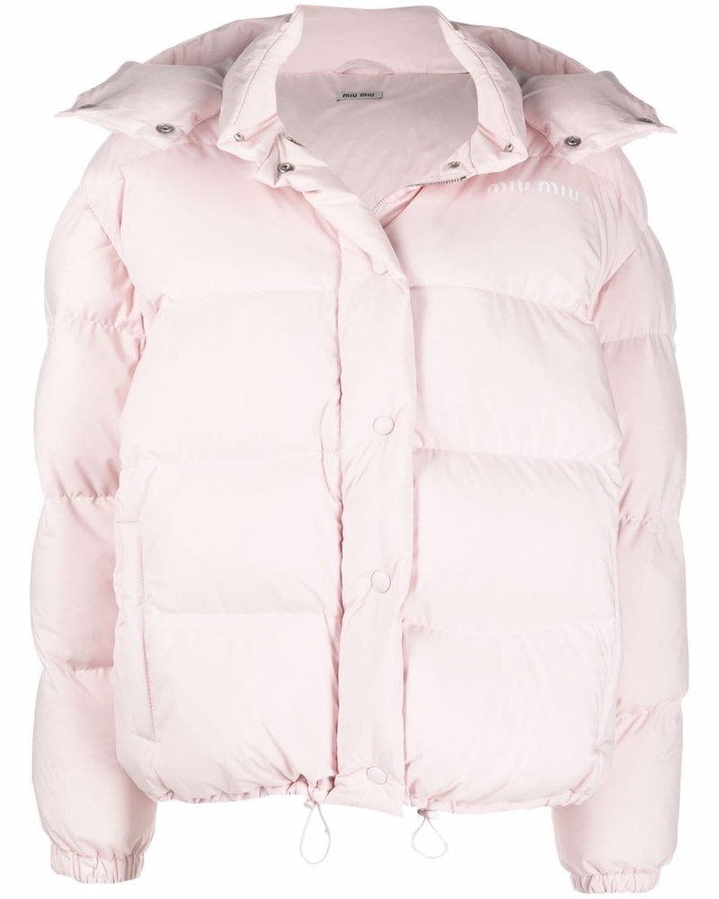 Miu Miu Damen Daunenjacke mit Kapuze