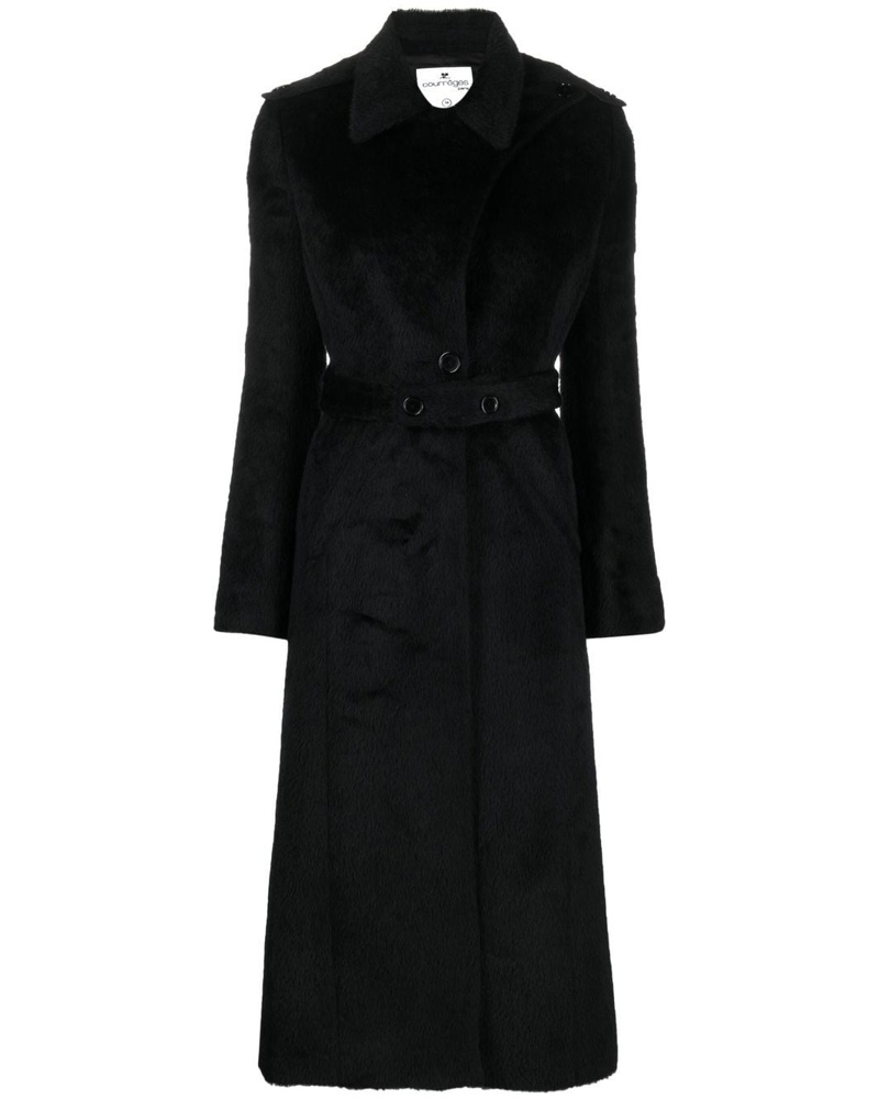 Courrèges Damen Bouclé-Mantel