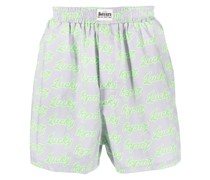 Shorts mit Slogan-Print