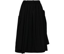asymmetric design wool skirt