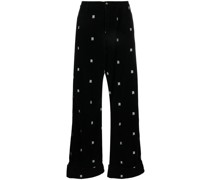 Cordhose mit Logo-Stickerei