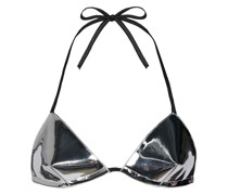 triangle-cup metallic-finish bralette