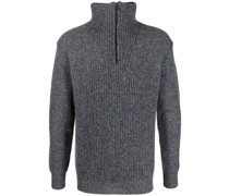 Kaschmirpullover mit Reißverschluss