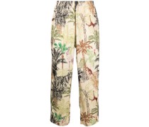 Hose mit Dschungel-Print