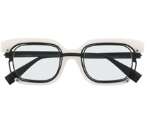 Sonnenbrille mit eckigem Gestell