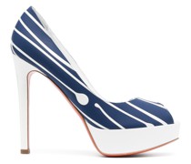 Peeptoe-Pumps mit Print