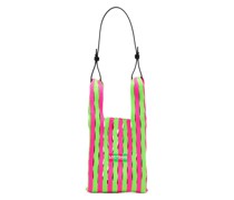 Market striped tote bag