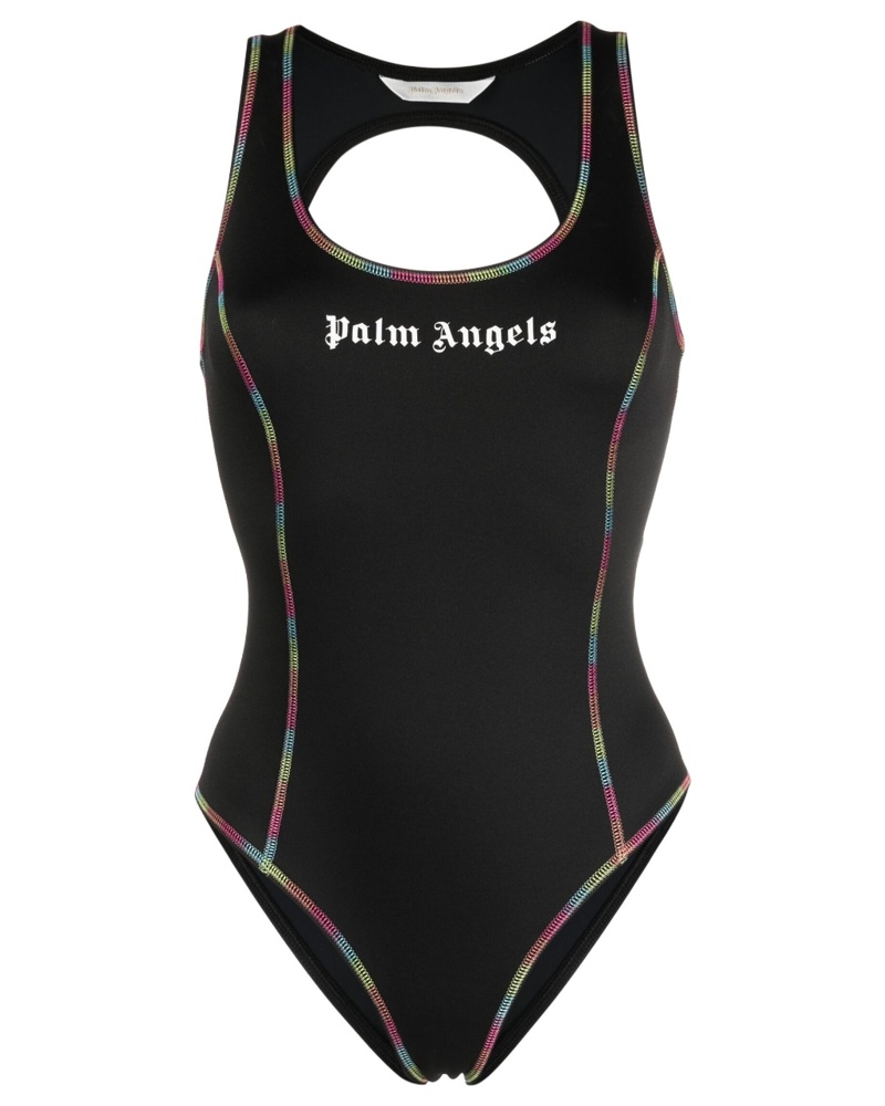 Palm Angels Damen Badeanzug mit Logo-Print
