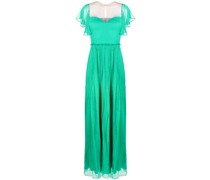 Kristallverziertes Kleid mit Falten