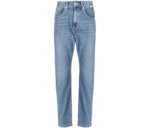 Halbhohe Straight-Leg-Jeans