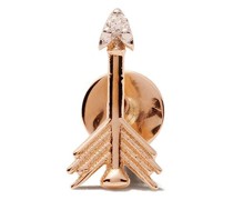 14kt Rotgoldohrstecker mit Diamanten