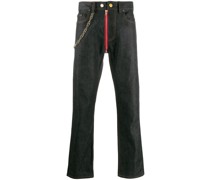 Jeans mit durchgehendem Reißverschluss
