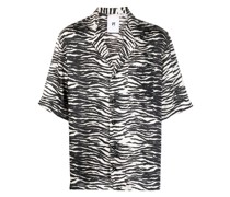 Bowlinghemd mit Zebra-Print