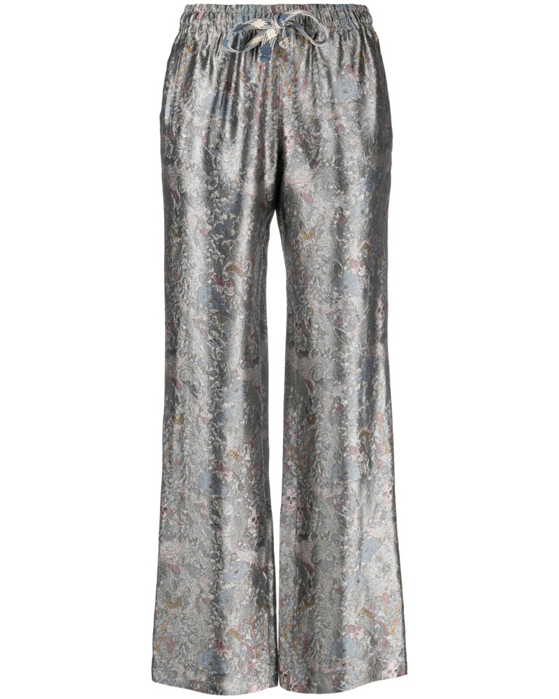 Zadig&Voltaire Damen Jacquard-Hose mit Blumenmuster