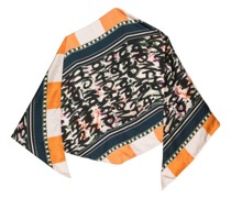 Seidenschal mit Print-Mix