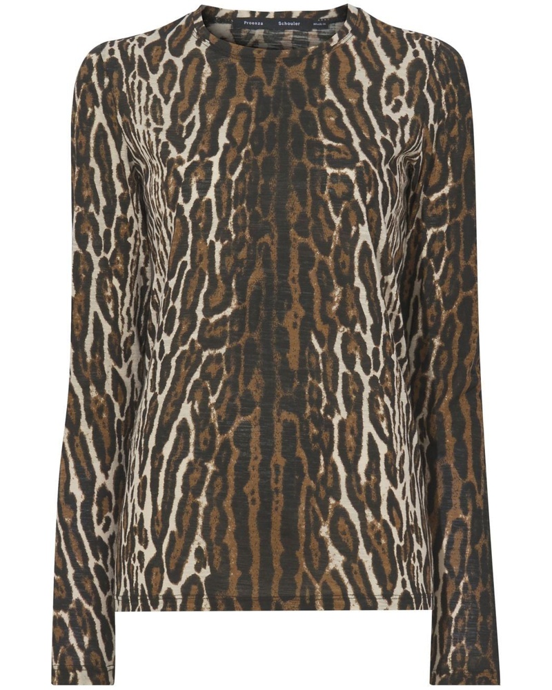 Proenza Schouler Damen Langarmshirt mit Print