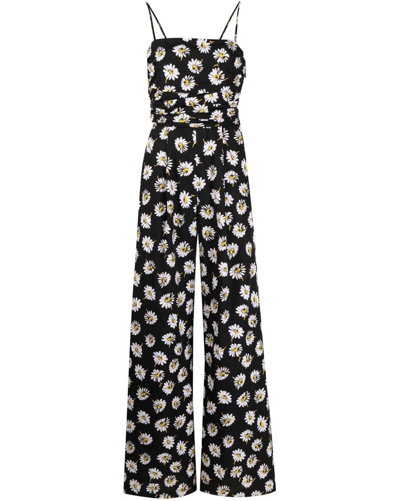 MSGM Damen Jumpsuit mit Blumen-Print