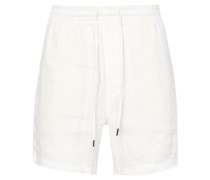 drawstring-waist linen shorts