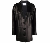 Geknöpfte Lederjacke