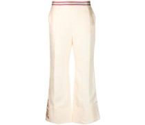 Geblümte Cropped-Hose