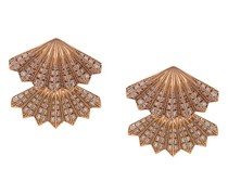 18kt Rotgoldohrringe mit Diamanten