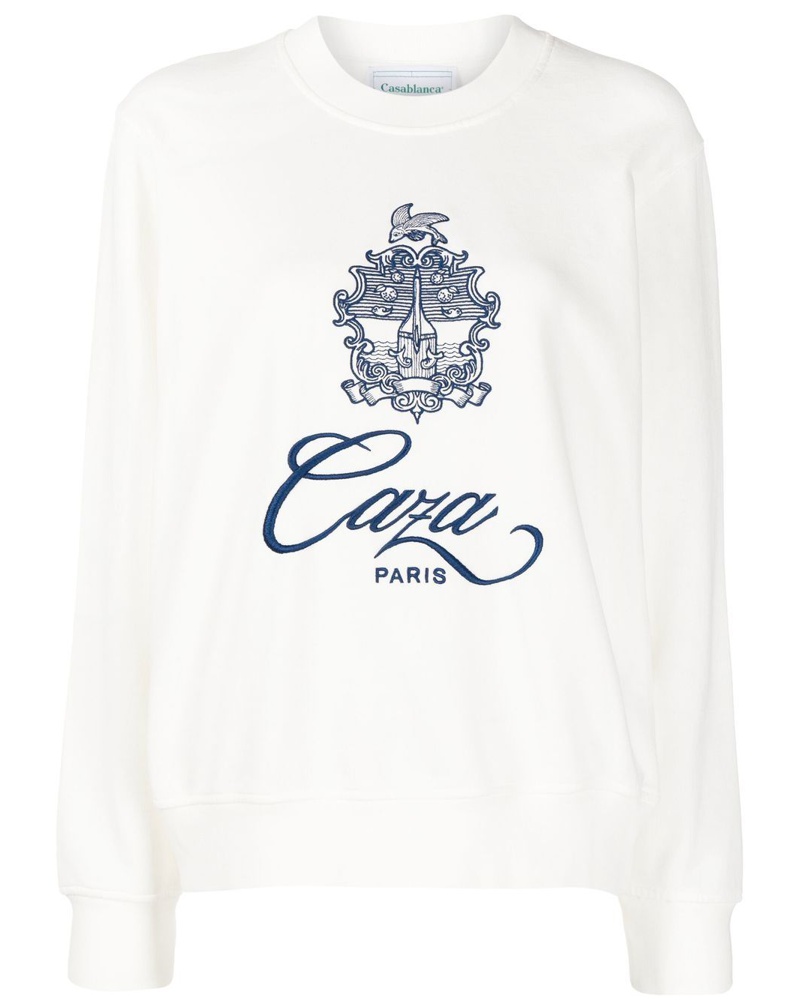 Casablanca Paris Damen Sweatshirt mit Rundhalsausschnitt