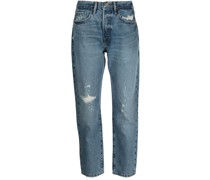 Cropped-Jeans mit hohem Bund
