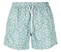 Badeshorts mit Kugelfisch-Print