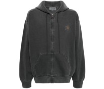 logo-appliqué zip-up hoodie